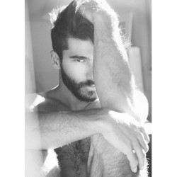 beardburnme:  “Secretly I’m wanting you And I’m hoping you want me too… (photography by my friend @josemartinezphoto) #beard #morning #black #model #work” by @toni.sastre on Instagram http://ift.tt/1Hp419J