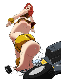 pinupsushi: Color commission for Smiladon of Giganta not caring if you parked your car legally or not. Given the view, almost worth it…  crush me~ &lt;3 &lt;3 &lt;3