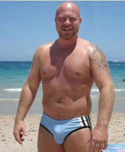 manlydadchaser63:  …“uh Dad, I think your too big down there  to be wearing those type of swim suits”…