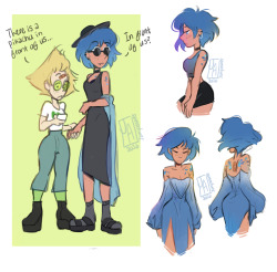 juniperarts:  I drew these over a month ago and finally finished them up! Lapidot Human AU dump! Heavily based of off @ruki-32​‘s designs. 