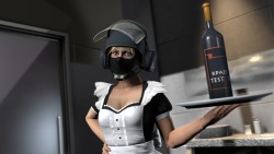 goose-gooseton-sfm:  I put IQ in a maid outfit.  As of now, Jonas’ nose is excreting blood at an alarming rate. 