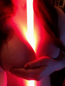 darthnymphis:  darthnymphis:  Happy Valentine’s Day, to all my lovely followers! And don’t worry my little Jedi Masters and Sith Lords, my tits are lightsaber proof. P.S. Full credit for this picture idea goes to hellsyeahstarwars. Go follow her,