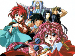 animarchive:  Animedia (02/1996) - Bakuretsu Hunter/Sorcerer Hunters illustrated by Keiji Gotoh.