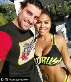 #Repost @thomastheboxer ・・・ Amazing day filming with fitness model Dolly Castro. She&rsquo;s pretty much the biggest sweetheart I know who can kick my ass!! @missdollycastro &hellip; Great meeting you as well  my new French friend 🤗 le plaisir