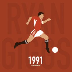 banditnanna:  &ldquo;I remember the first time I saw him. He was 13 and he floated across the ground like a cocker spaniel chasing a piece of silver paper in the wind.&quot; - Sir Alex Ferguson Print available here. T-shirt available here. 