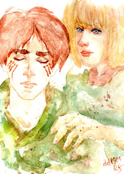 dorkishdorkish1905:  I promise you, my friend,  We’ll grow old together  And never look back.  We traded strengths and weaknesses  and no one could ever take that  ______ Precious SnK bbys, Eren and Armin. Made a sketch about two months ago, finally