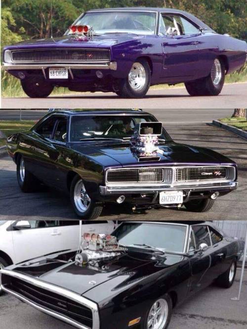 jacdurac:  From the top 1968, 1969 and 1970 Dodge Chargers. The 2nd generation of Dodge Chargers. Often referred to as the “Coke Bottle” Charger due to its shape.