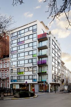 wetheurban:   DESIGN: The Pantone Hotel Located in Brussels, Belgium, the Pantone Hotel is a colorful home away from home where visitors can immerse themselves in a sea of colors inspired by Pantone swatches. Read More