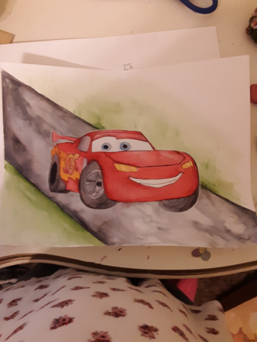 Well you seem to be enjoying the Car’s movies sooooo here’s this. I made it as a Christmas present for my cars obsessed cousin lol(emptyheadfullstomach)*carefully steals it and hangs it in my room* thanks 