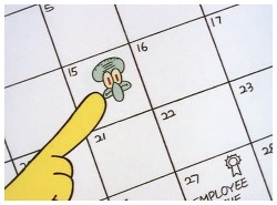 tauren-cry-baby: stripper-bipper:  Its a double whammy today   happy annoy squidward day 