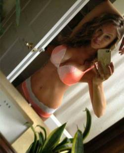 hot and pretty teen selfshot in sexy underwear her nice real boobs