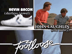 el-mago-de-guapos: John Laughlin (rear) + shirtless Kevin Bacon &amp; naked extra! Footloose (1984) 