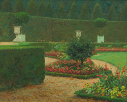 terminusantequem:Gijs Bosch Reitz  (Dutch, 1860-1938), Garden of Versailles. Oil on canvas, 78 x 102 cm