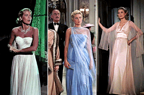 robertdowneys: GRACE KELLY + ICONIC DRESSES IN HITCHCOCK FILMSCostume design by Edith Head  REAR WINDOW (1953) as Lisa Carol FremontTO CATCH A THIEF (1954) as Frances Stevens  
