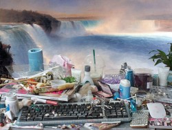 nyctaeus:  Jon Rafman. ‘You Are Standing in an Open Field’, 2015Inkjet prints mounted on dibond, resin, polystyrene‘…his recent work explores these same themes and environments in large-format prints, depicting den desks and keyboards littered