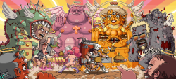 probertson:  SUPER SEXY BURGER TIME - &ldquo;Battle Against Paula Deen&rdquo; (The Seven Corrupted Burg Gods From Beyond The Veil) CLICK ON IT FOR FULL SIZE! 