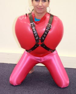 strappyskink:  inflatable latex straitjacket with disco pants and anal plug (by rougerealgar)  I’m gonna shrink you and drop you inside of her straitjacket and keep inflating it tighter and tighter around you its gonna squeeze you into her sweaty stinky