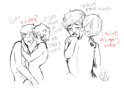 miraliese-blog:   Anonymous asked you: you should draw dave and karkat fricking.  oki hope you meant awkward first times because that’s what you gotbonus: