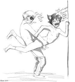 kirunee-sketch:  30 days OTP challenge - DavekatÂ    1 | 2 | 3 | 4Â | 5Day 23:Â Trying new positionI was laughing a lot when i was drawing this gaFSGfd