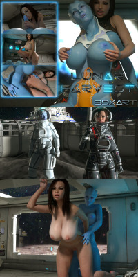 On  a remote lunar base two sultry workers come across a strange anomaly.  Hayli realizes her alien partner has a cock hidden in her suit and she  is more than willing to explore it. Strangely, Hayli feels as if they  are not alone in such a desolate