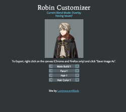 Luminescentblade:  Robin Customizer V 1.0 Launcha Bunch Of You, Both On Here And