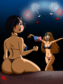 ironbloodaika:  chill8ter:  Special treat for Independence Day is trying two girls I need to do more art for! Plus I heard there was an Art Jam around here somewhere so whatever. Happy 4th!  Dat ass! XD Also it’s on DA. Just tag DaCommissoner.   mureka~