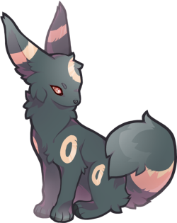 snaphound:  umbreon was my fav poke for along time, but i think i prefer espeon now. these’re all available in my redbubble shop! i also have a speedpaint of my making this one youtube! 