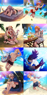 xanek:  /spoilers still HOT DAMN, “HD” (see what I did there? didn’t even mean to) versions of the currently unaccessable beach dlc (unless you know your way around) Looks like for Leon &amp; Takukmi that Anna must have gotten another Photography