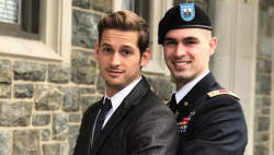 jonashoncho:   “The Views To Love…”   Andres Camilo, an  officer in the US Army, took his boyfriend, blogger Max Emerson, to the  annual Knights Out gala at West Point. They couldn’t look happier  together and just looking at these pictures fills
