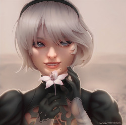 polkinart: 2B from Nier: Automata. What a wonderful game!    ★consider supporting me on Patreon ★ for psd, hi-res jpgs, sketches, wips and more!    