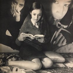 taishou-kun:  Mari Annu 真理アンヌ reading - Japan - 1967Source Twitter BlackXjs
