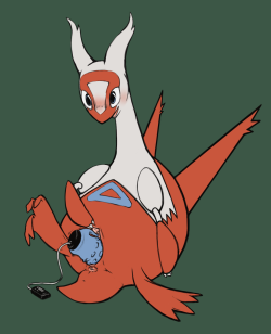 a-bad-blog:  latias might have gotten the wrong idea when told she should “share her toys”  These pocket monsters are so bizarre, but who cannot love them