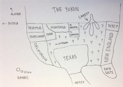 blasphemoushippopotamus:  ww-swagabond:  buzzfeed:  This is what happens when you ask people to draw a map of the USA from memory.   I’ll have what the last person is having.   Okay some of these are good and some of these are bad and then the bottom