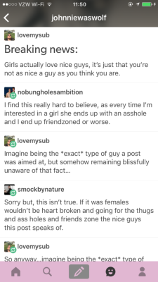 So anyway, imagine being the *exact* type of guy a post was aimed at, but somehow remaining blissfully unaware of that fact… @averagesocalguy  (Don’t make those comments from my reblog, because I’m notified about them, and then I’m going to laugh