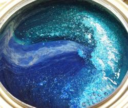 supergirlsarriiiee:  stunningpicture:  The guy at WalMart looked at me like I was weird for taking a picture of my paint before he could mix it. I thought it was awesome.  looks like the ocean