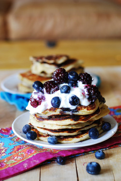 Foodophiles:  Pancakes With Greek Yogurt &Amp;Amp; Berries 