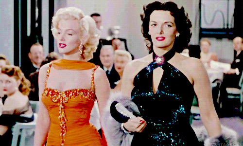 vintagegal:  Marilyn Monroe and Jane Russell in Gentlemen Prefer Blondes (1953)