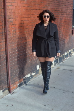 nadiaaboulhosn:  Nadia Aboulhosn. Making Moves. www.nadiaaboulhosn.com Boots - Forever 21 Draped Coat - Forever 21 Mesh Dress - Forever 21 Wire Sunglasses - Retro City 