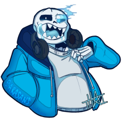 barasans:   It me, BaraSansPurveyor of delicious eargasms.  LMAO if you ever want to know what sort of gift you could give me, it’d be a big boned sans with fangs and headphones. it literally me. Thank you so much to @thaidraws for making me this &lt;33