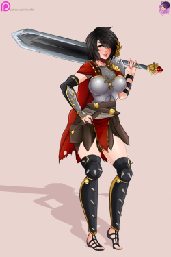 Bellona finished! &lt;3 :)All the versions (Traditional/Traditional v2/E-sports/Bikini/Nude/Lingerie/Riven costume/Riven costume v2.) now up in my Patreon and Gumroad for direct purchase.Public versions in high-res here.Thanks for the support ;&gt;