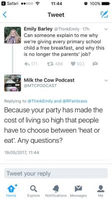 noctumsolis: noislandofdreams:  unfriendlygaysocialist:  WHY DON’T U JUST FEED YOUR CHILDREN WITH ALL THAT FOOD U DON’T HAVE IN THE CUPBOARDS?? WHERE’S THE TIN OF SOUP U GOT FROM THE FOOD BANK LAST WEEK? CHECKMATE, PAUPER THIEVES  ‘If their parents