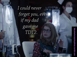 “I could never forget you, even if my dad gave me TD12.”