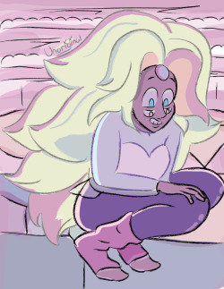 Rainbow Quartz is actually fun to color because of how many colors she has, and that hair O-O (It takes a long af time tho)