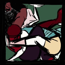 theoncomingwolf:  Pearlnet bomb day 3- fusion Incidentally, today is my birthday! I will receive the gift of unrelated pearlnet flooding my dash, which is a pretty rad gift.  Featuring the fusion smoosh smooch that must have happened. Those walls were
