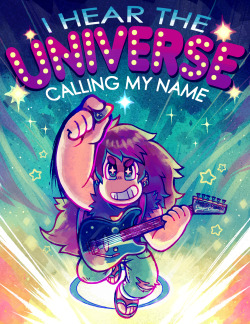 crayonchewer:  “No one can ignore the Universe.”Just had to draw that rad rockstar dad~  ★  