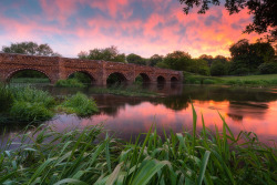 te5seract:   White Mill Bridge Colours Of Dawn  White Mill Bridge Sunrise    by  Martin Dolan 