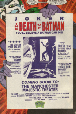Splash page from Detective Comics featuring Batman No. 672 (DC Comics, 1994). Written by Chuck Dixon, art by Graham Nolan and Scott Hanna.From Oxfam in Nottingham.