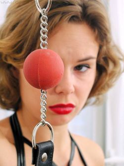 truthofmansworld:   devotionaltraining:   exec2sec:   Why no, of course you don’t have to wear the gag. But do you want the job or don’t you … . ?   Devotional Training.   her Husband took her aside one night shortly after the wedding and told