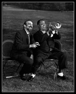 Adhemarpo:  Louis Nemeth  - Louis Armstrong Et Mitch Miller Dans Central Park. 1950.