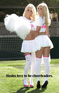 sissydonna:  leggysissybritney:  I REALLY want a cheerleader outfit!  Where Boys Will Be Girls 